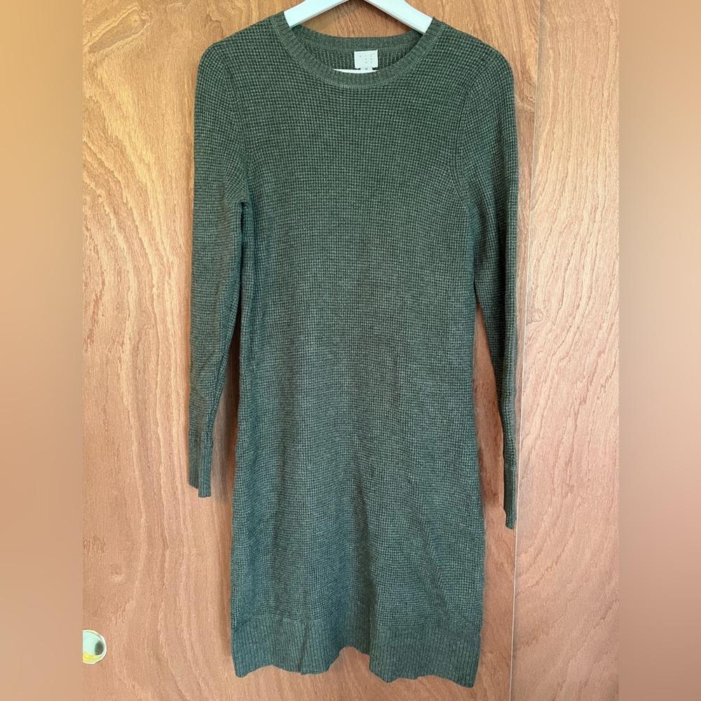 A New Day | Green Sweater dress